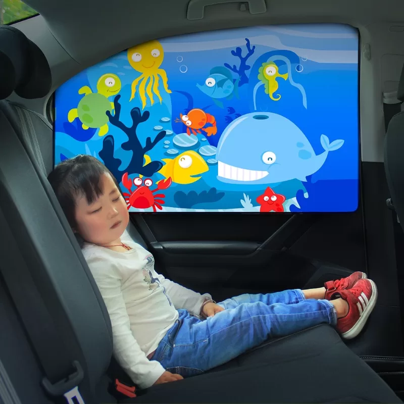Cartoon Printed Magnetic Windscreen Cover for Car