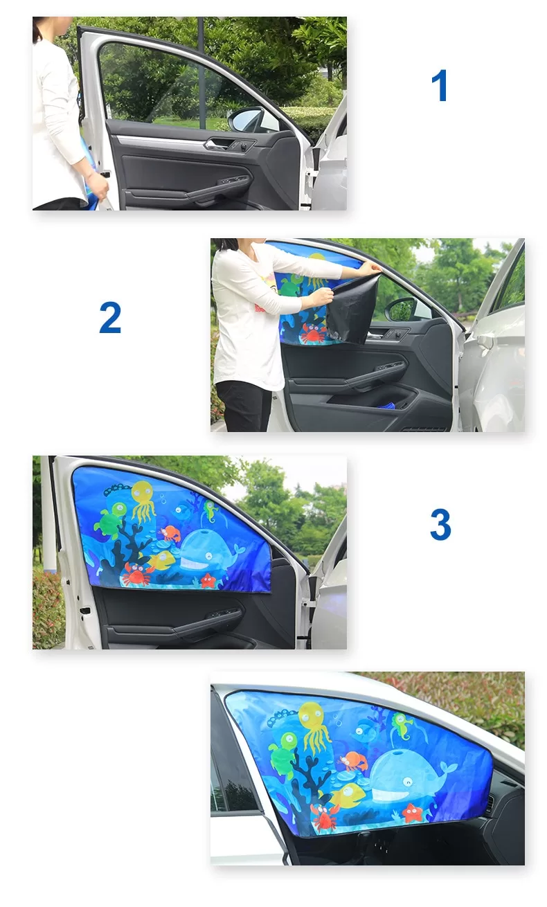Cartoon Printed Magnetic Windscreen Cover for Car