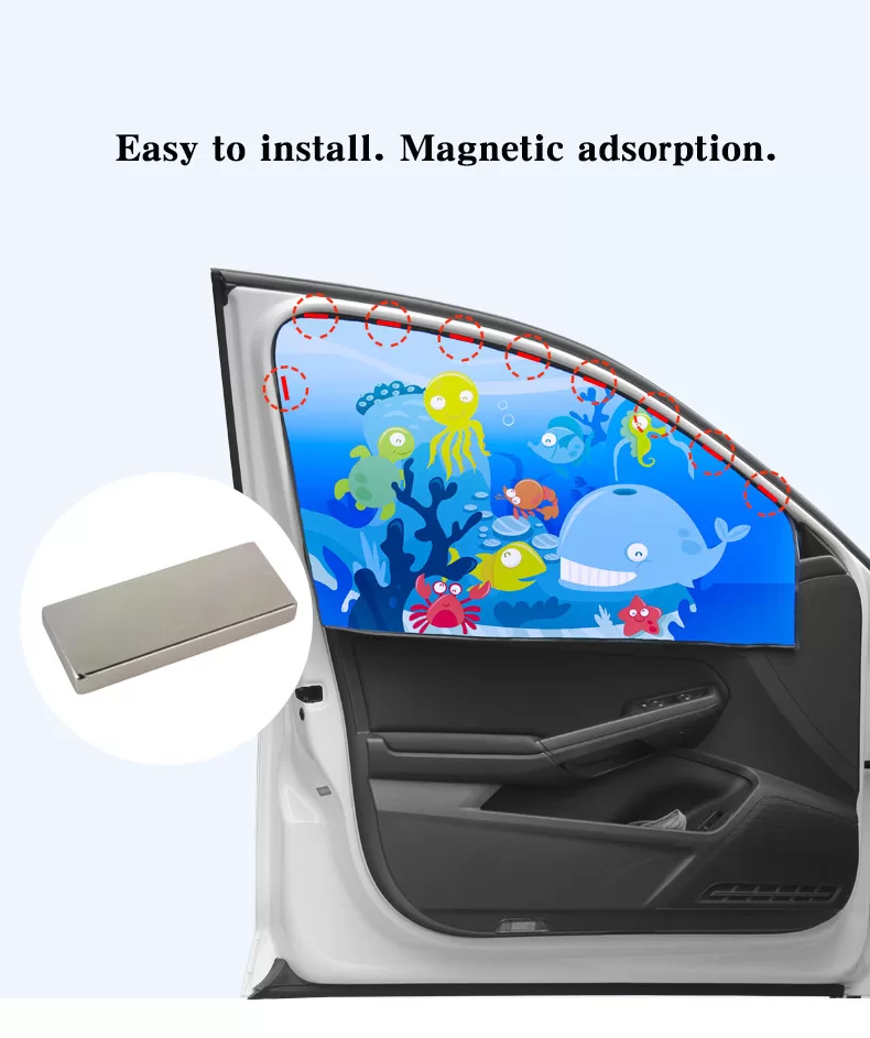 Cartoon Printed Magnetic Windscreen Cover for Car