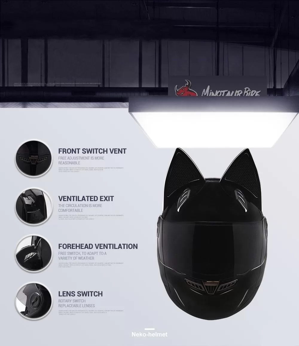 Catwoman Mask Full Face Motorcycle Helmet