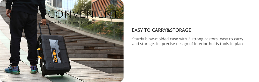 Rolling Storage 258 pcs Tool Kit Box