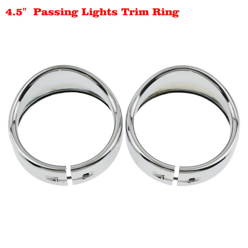 Motorcycle Chrome Headlight Trim Ring Set