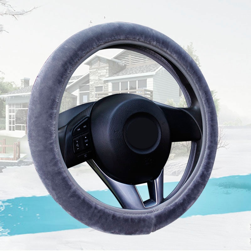Universal Short Plush Car Steering Wheel Cover