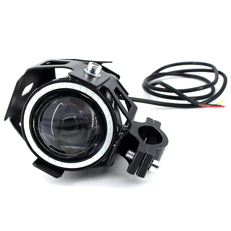 DC 12 V Motorcycle Headlights Pair with Angel Eye