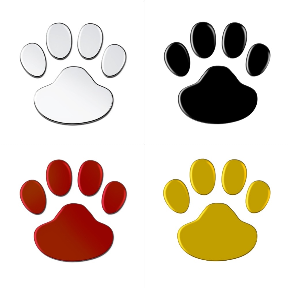 3D Paw Shaped Car Stickers 2 pcs Set