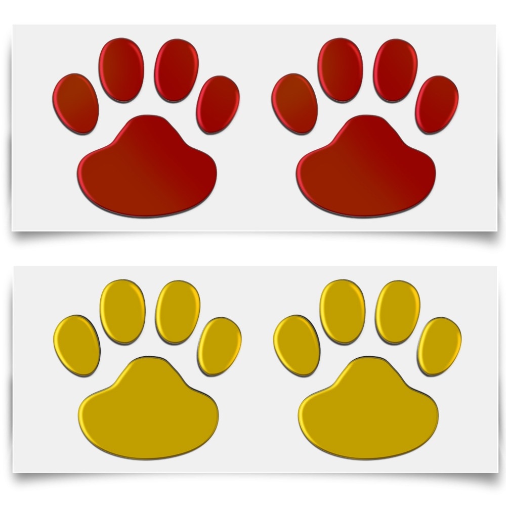 3D Paw Shaped Car Stickers 2 pcs Set