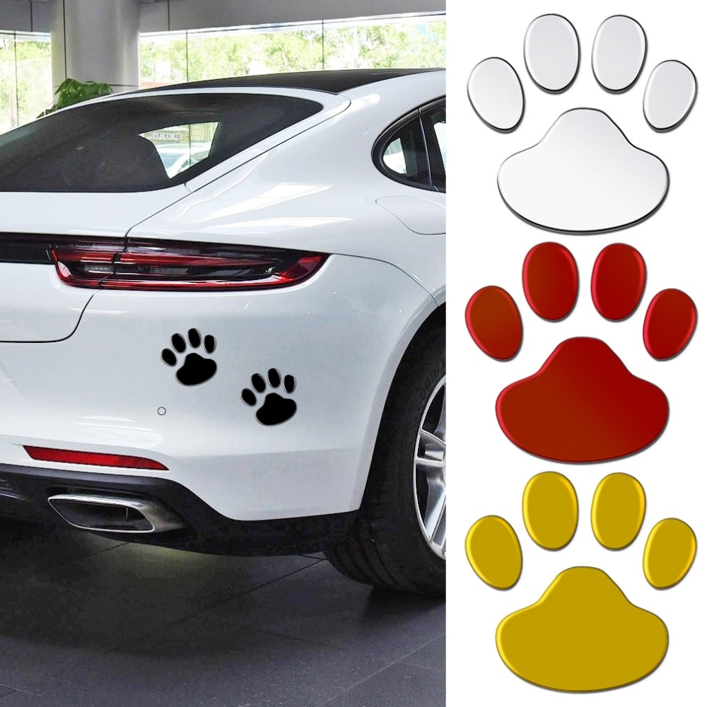 3D Paw Shaped Car Stickers 2 pcs Set